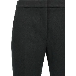 Black Viscose Casual Pants
