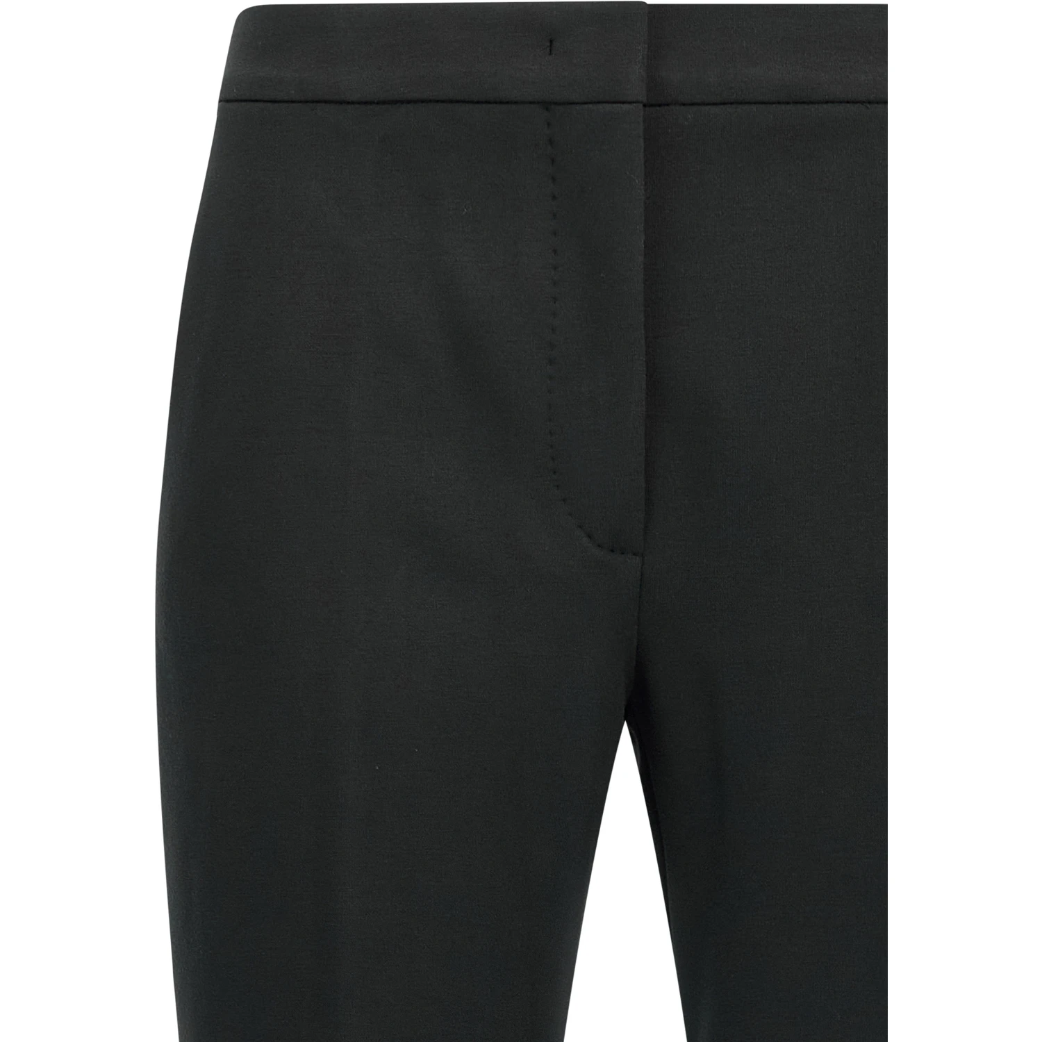 Black Viscose Casual Pants