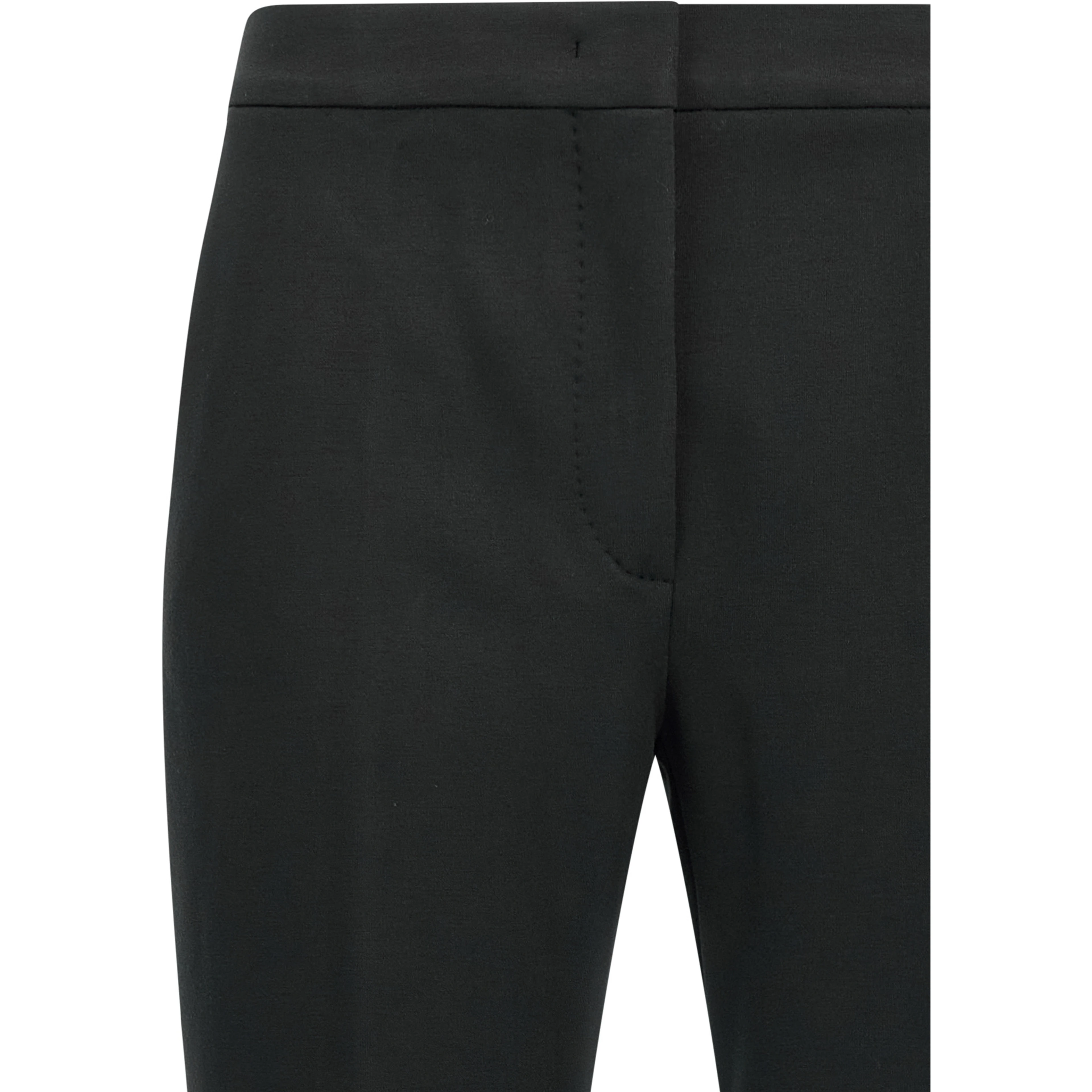 Black Viscose Casual Pants
