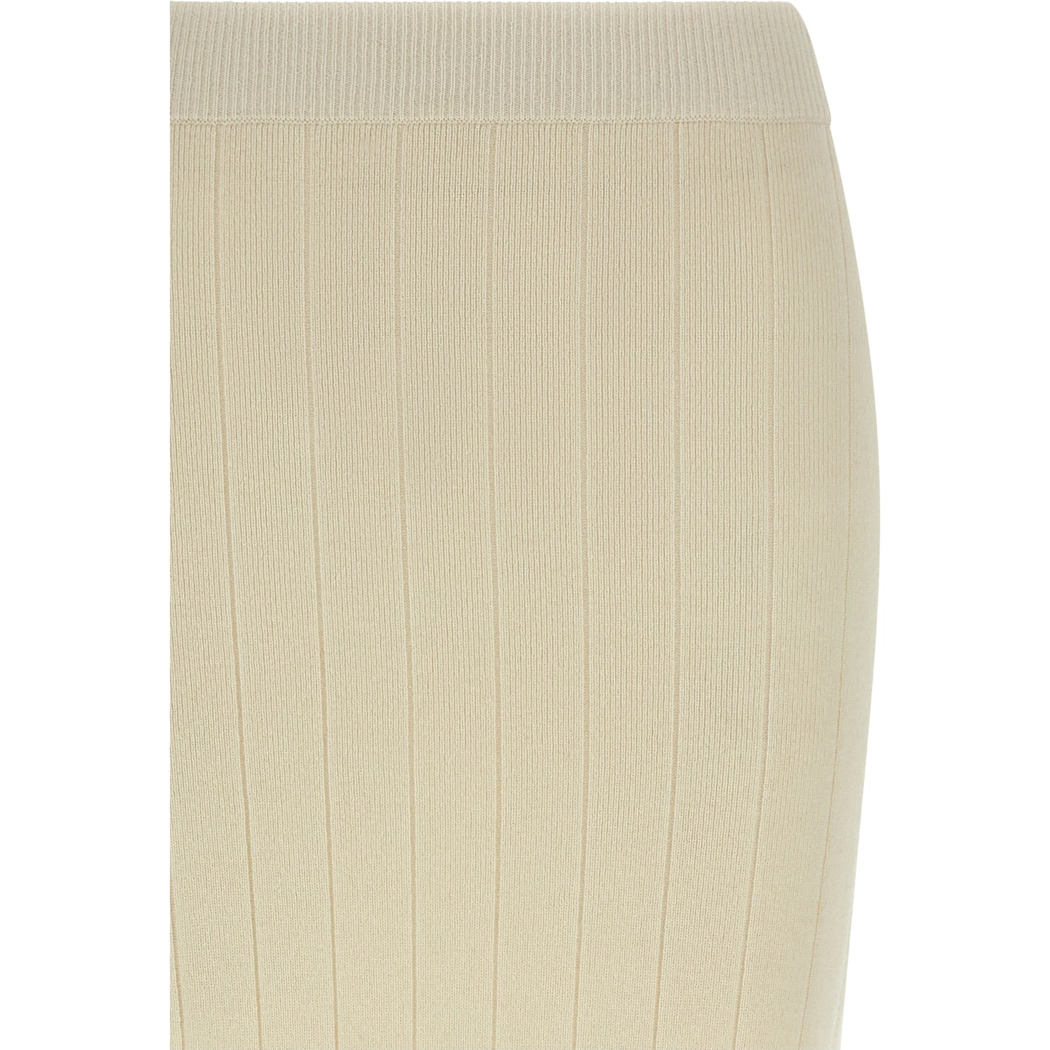 White Cashmere Midi Skirt