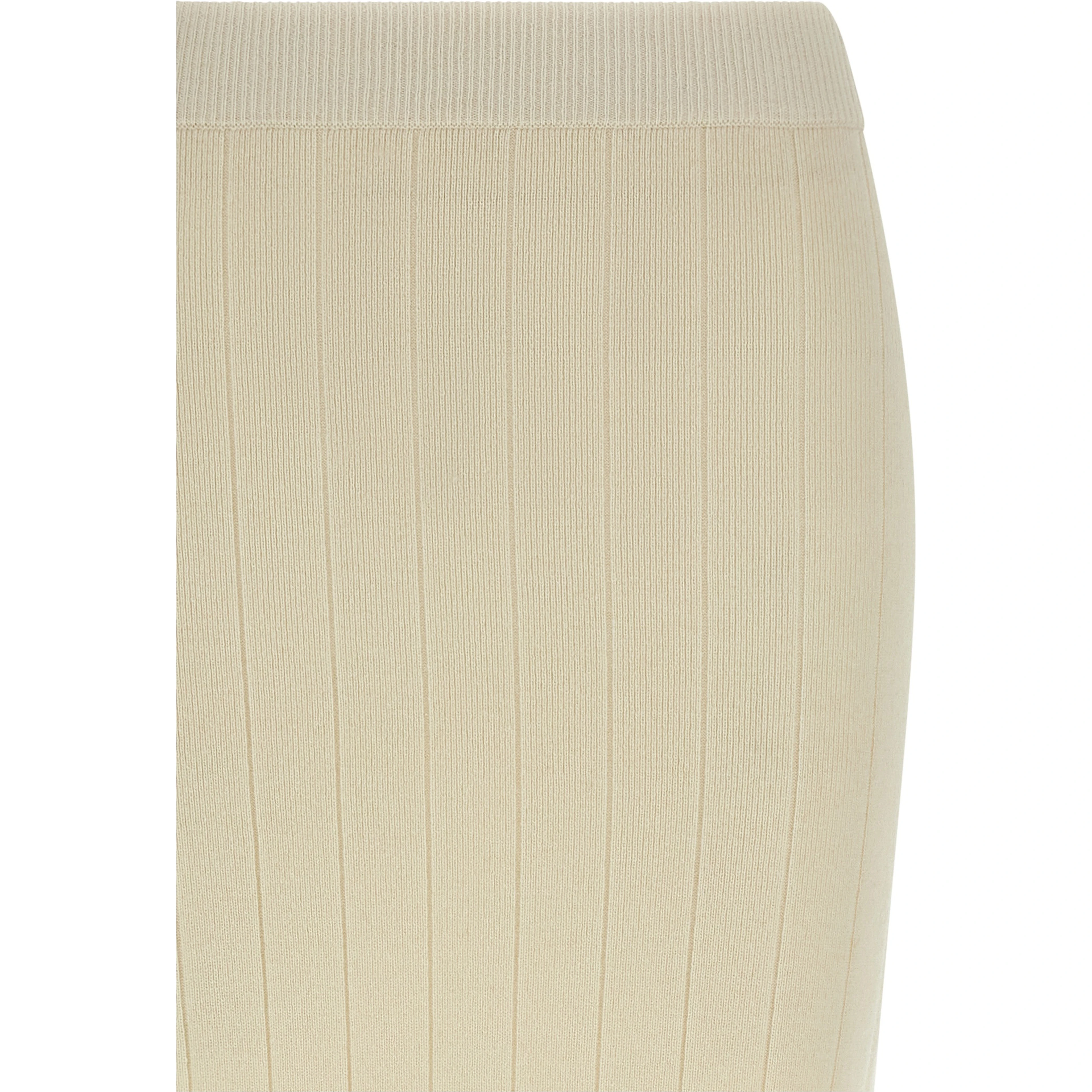 White Cashmere Midi Skirt