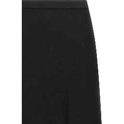 Black Viscose Mini Skirt