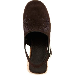 Brown Leather High Heel Pumps