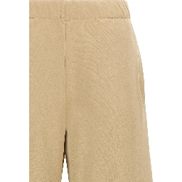 Brown Silk Casual Pants