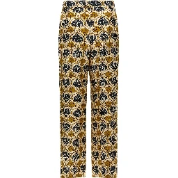 Bicolor Silk Casual Pants