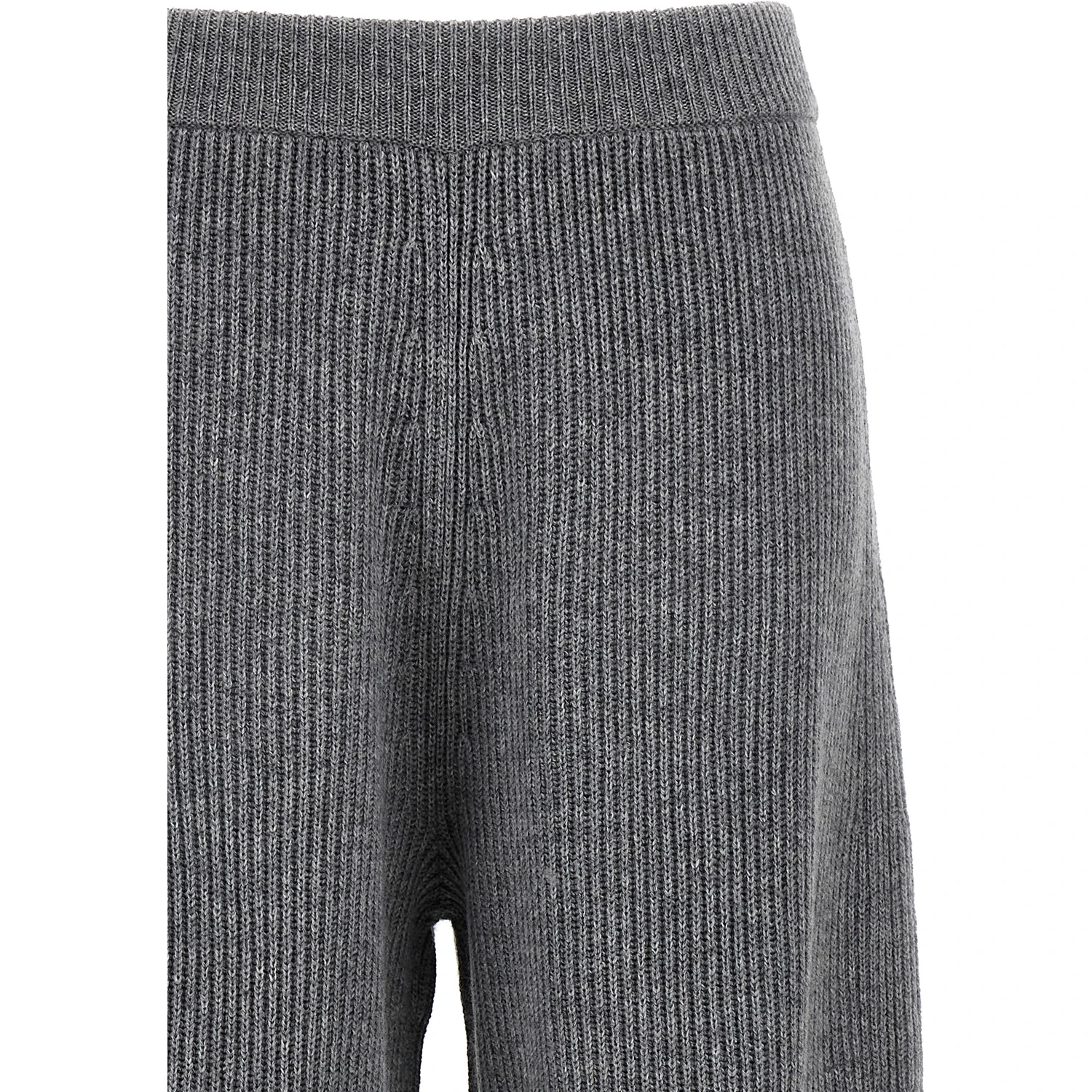 Gray Wool Casual Pants