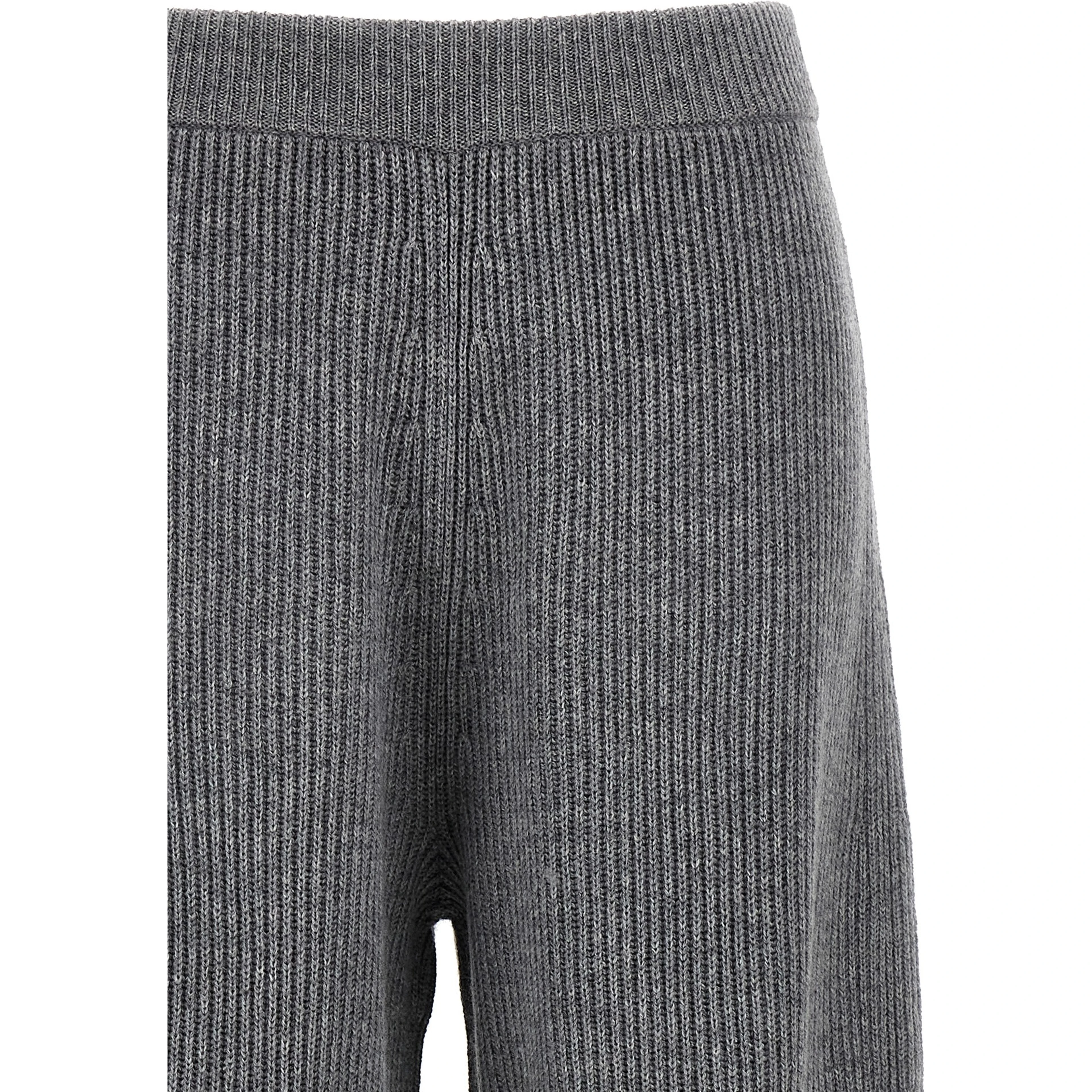 Gray Wool Casual Pants
