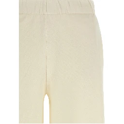 White Silk Casual Pants