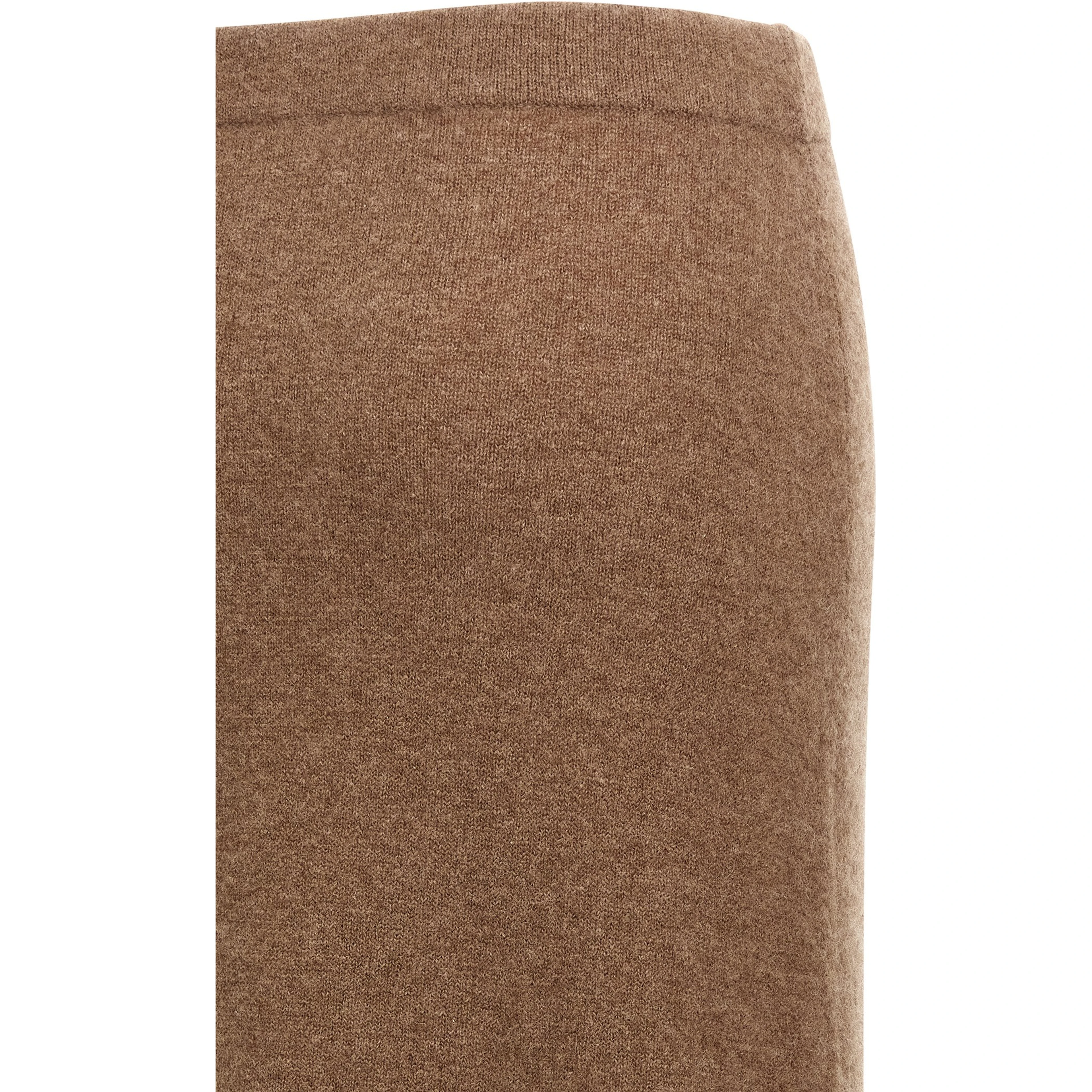 Gray Cashmere Midi Skirt