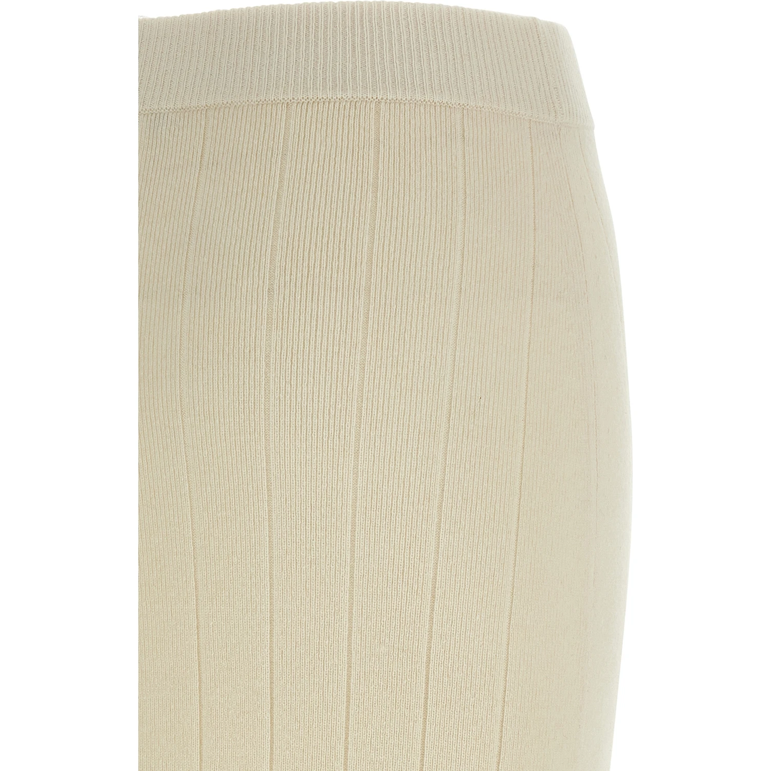 White Cashmere Midi Skirt