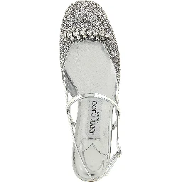 Silver Tencel Ballet Flats