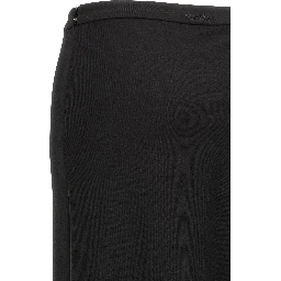 Black Viscose Mini Skirt