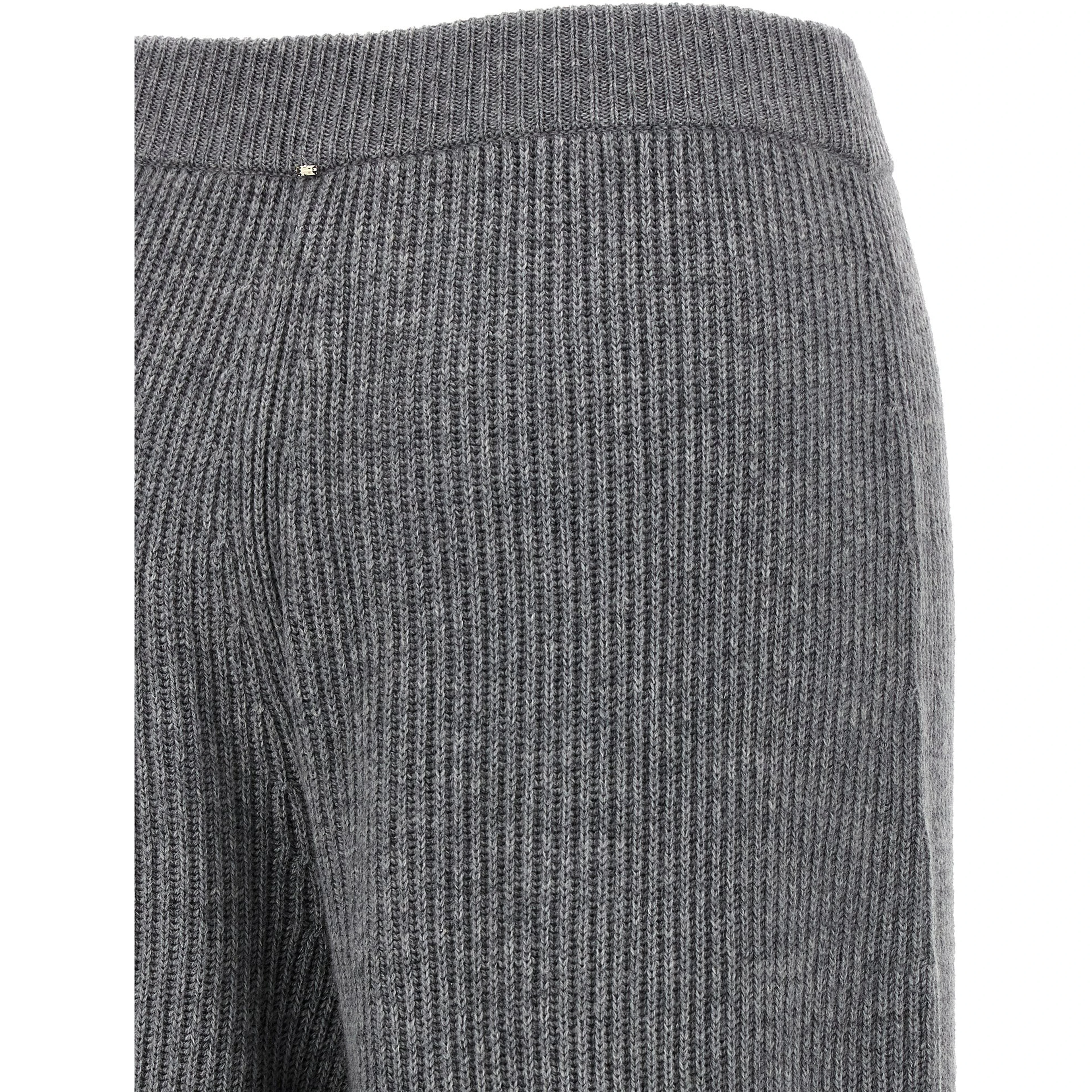 Gray Wool Casual Pants