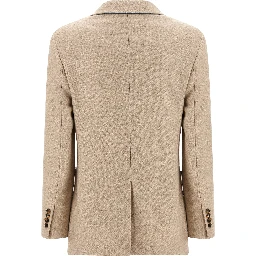 Beige Alpaca Leather Blazer