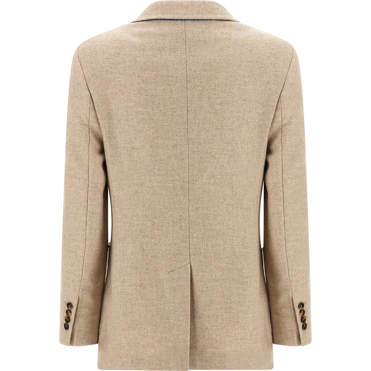 Beige Alpaca Leather Blazer