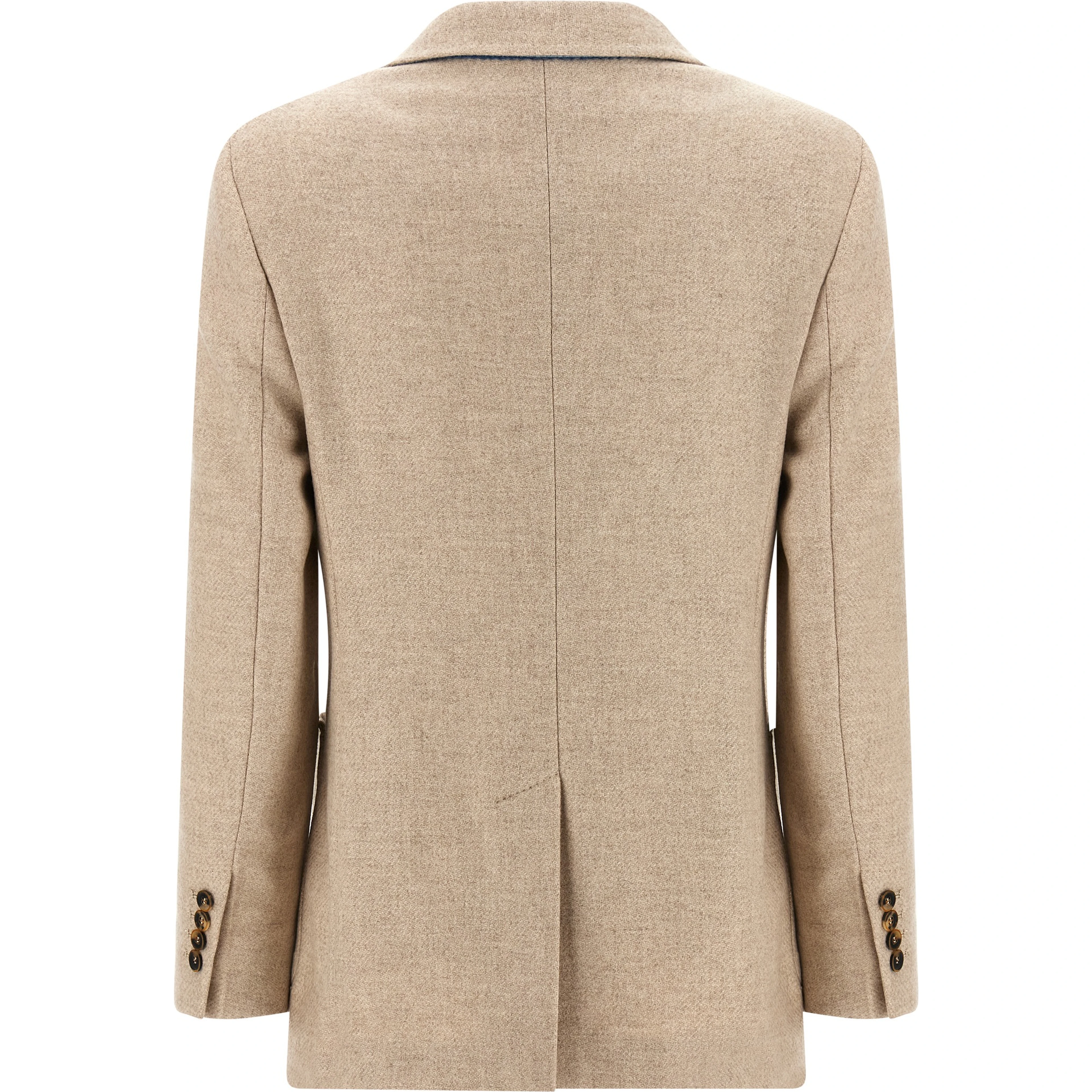 Beige Alpaca Leather Blazer