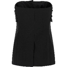 Black Virgin Wool Tank Tops