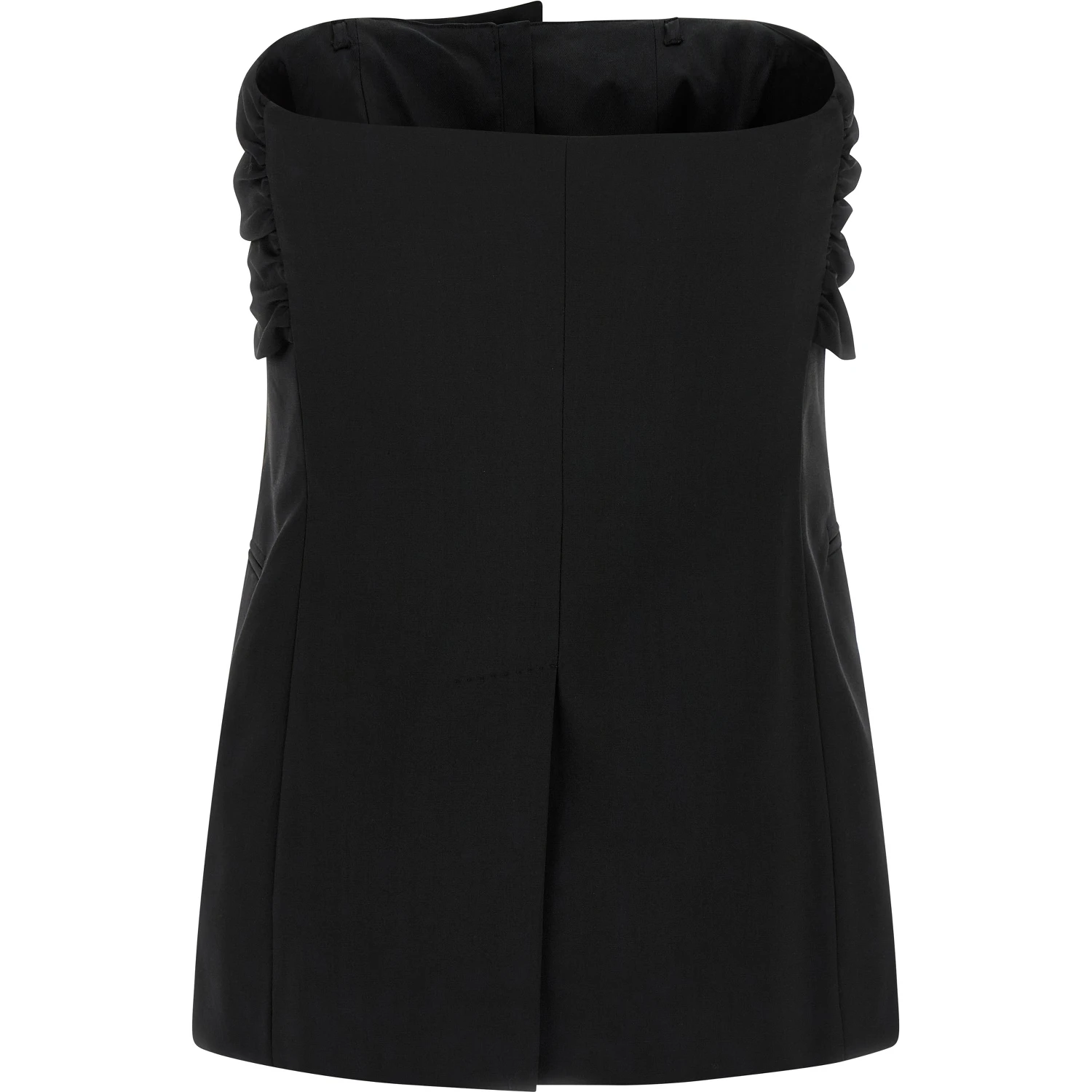Black Virgin Wool Tank Tops