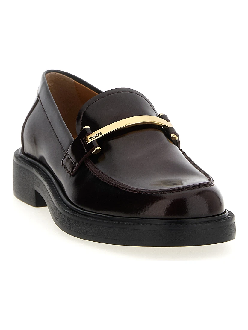 Bordeaux Calfskin Slip-On Loafers