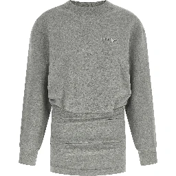 Gray Cotton Short Dress