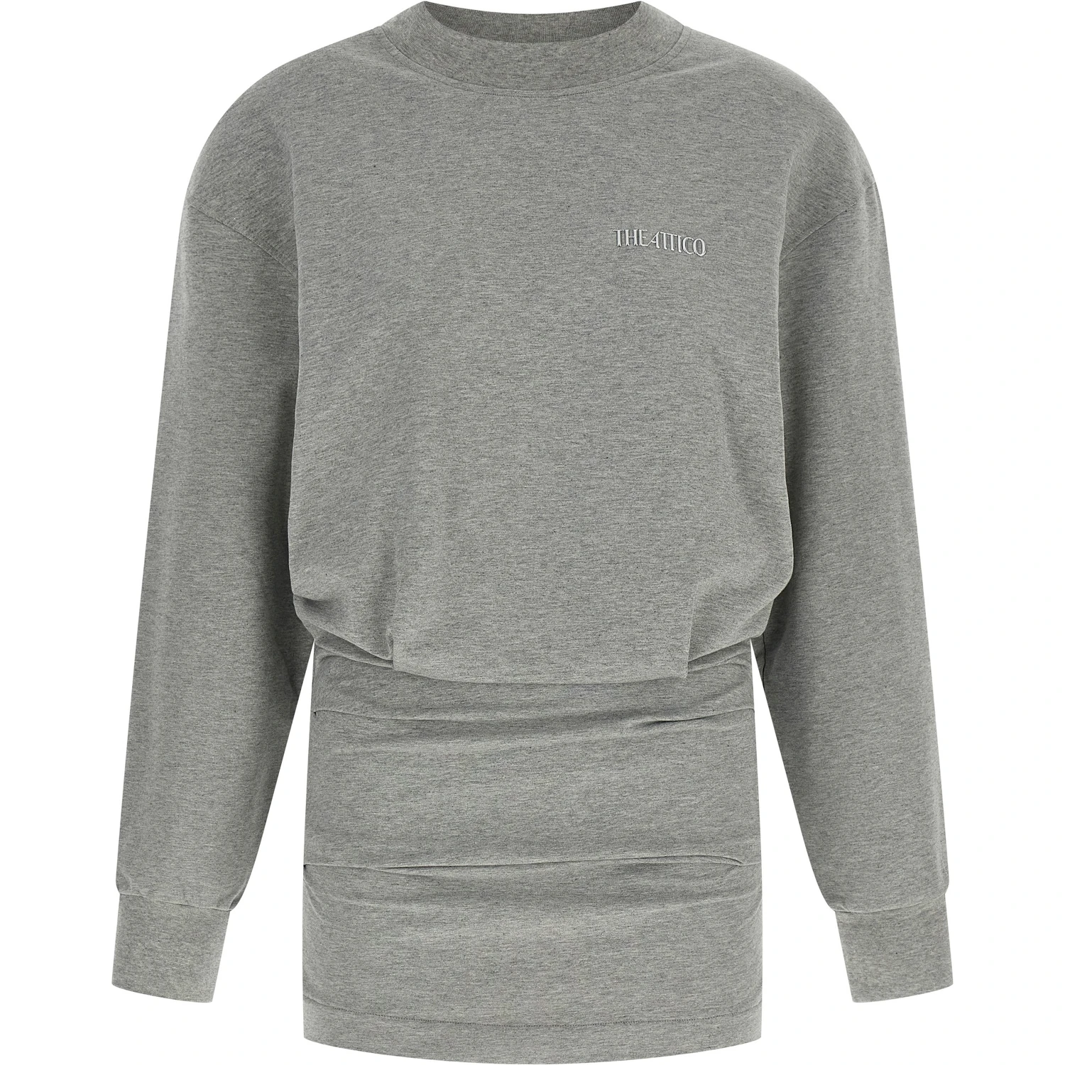 Gray Cotton Short Dress