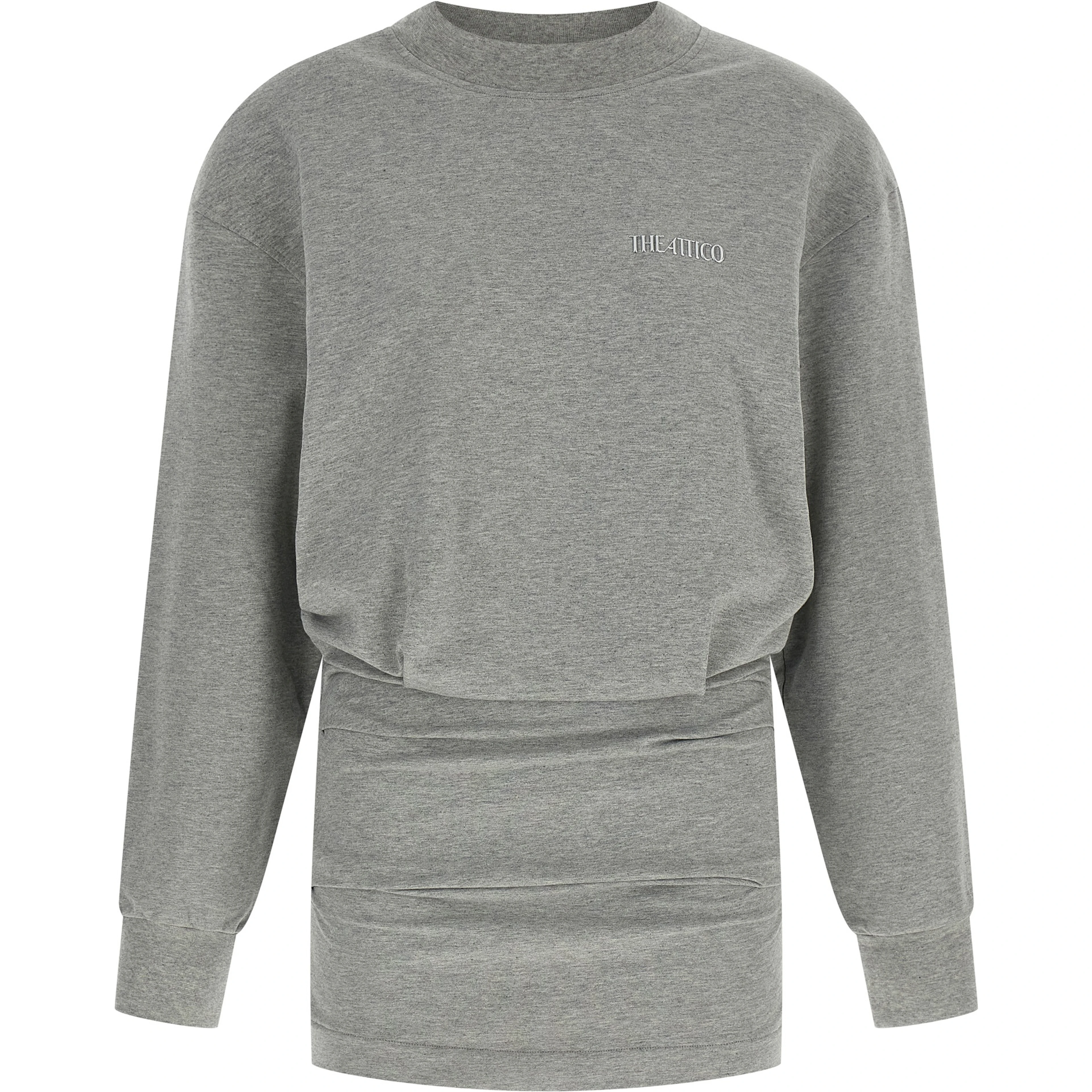 Gray Cotton Short Dress