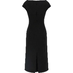 Black Viscose Midi Dress