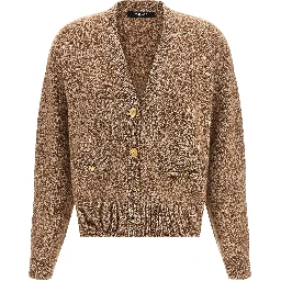Beige Virgin Wool Cardigan