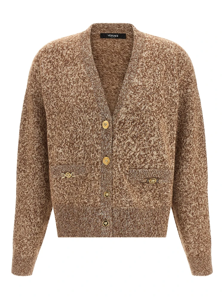 Beige Virgin Wool Cardigan