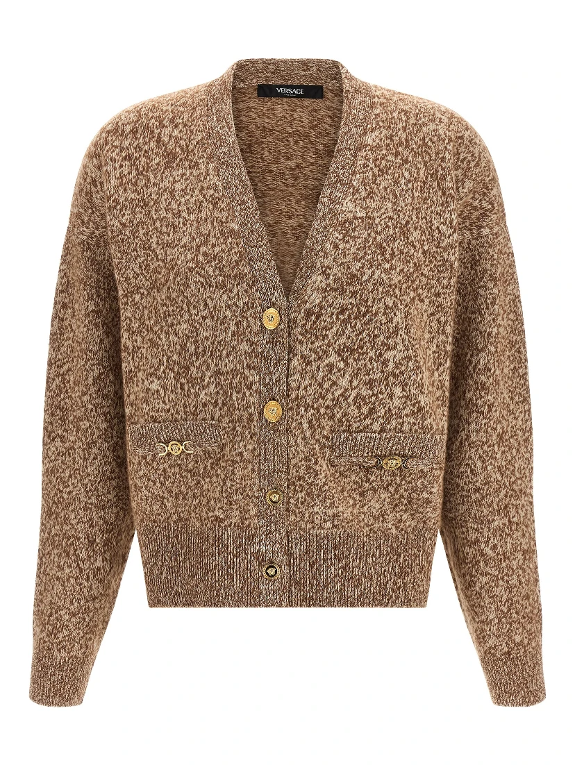 Beige Virgin Wool Cardigan