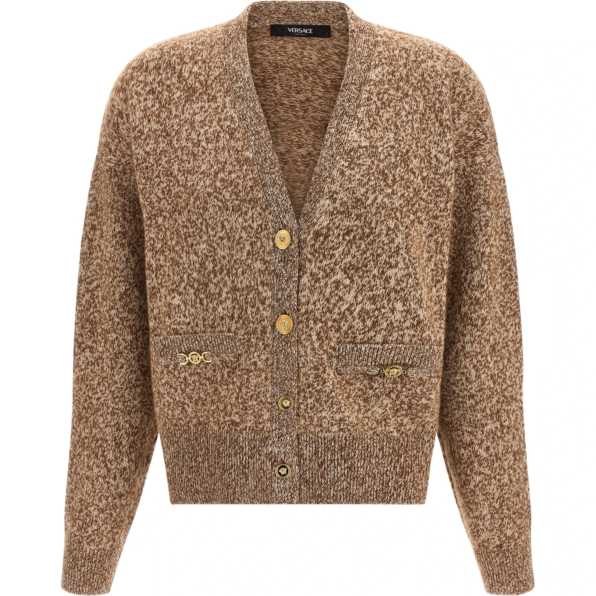 Beige Virgin Wool Cardigan