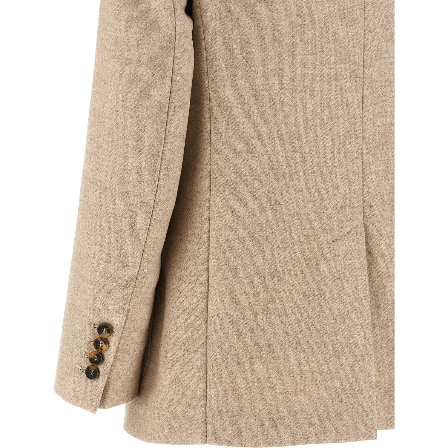 Beige Alpaca Leather Blazer