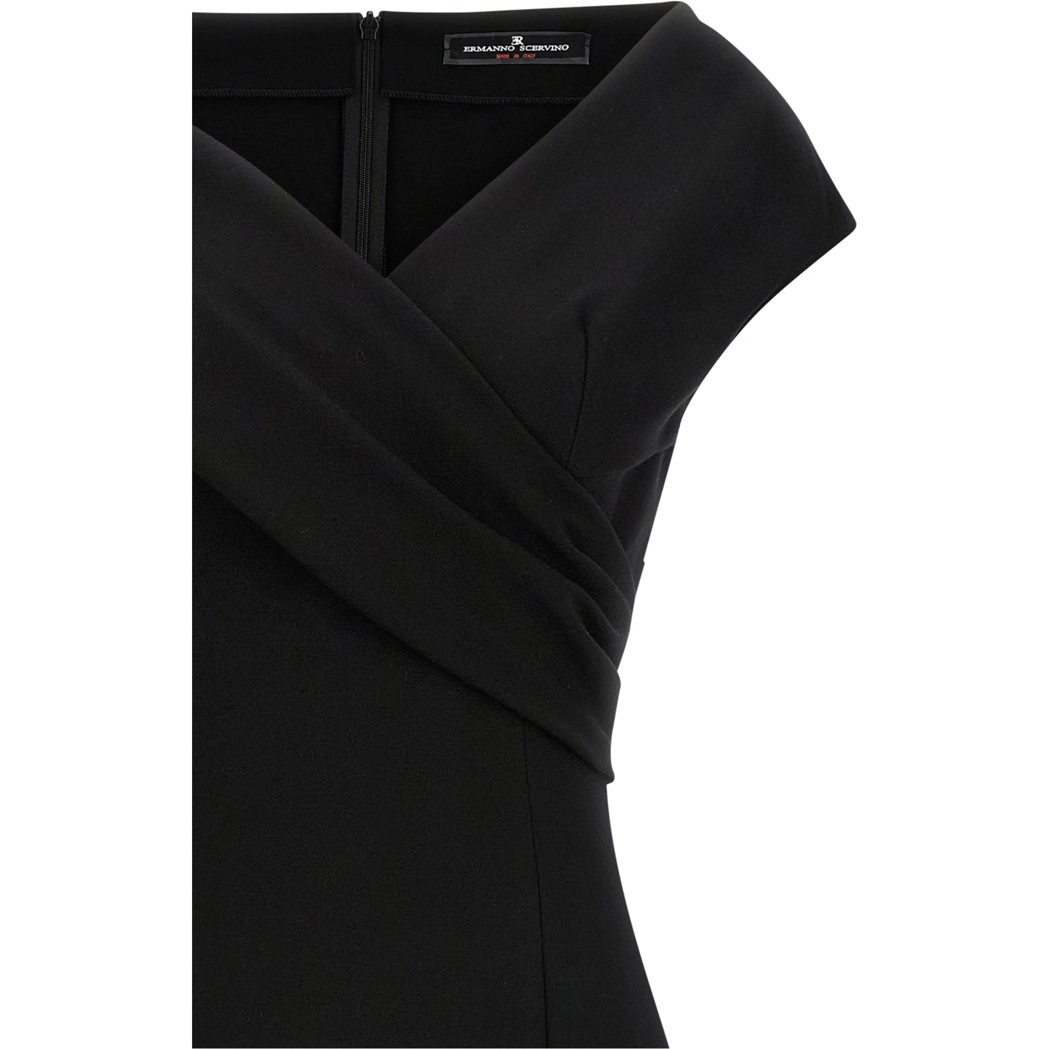 Black Viscose Midi Dress