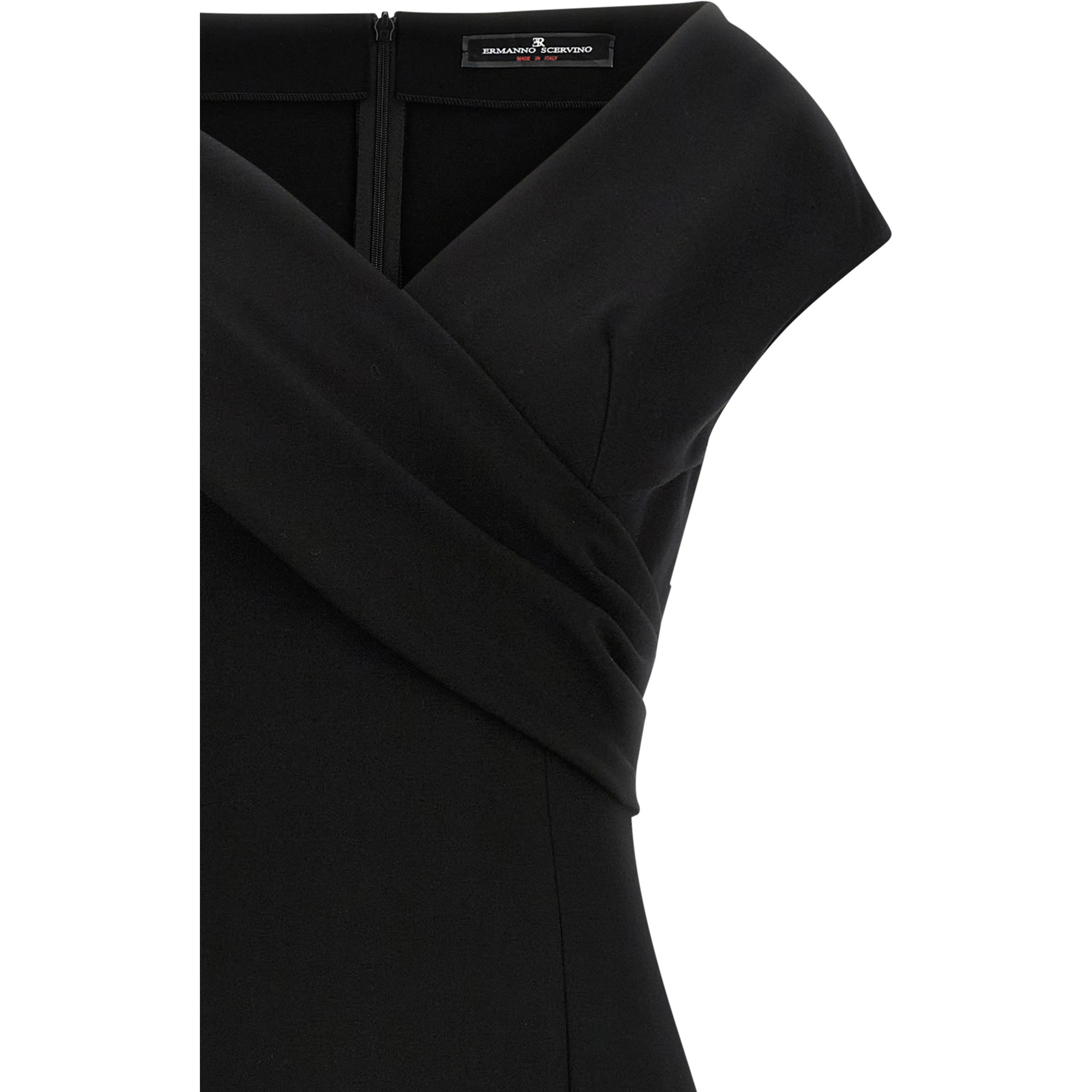 Black Viscose Midi Dress