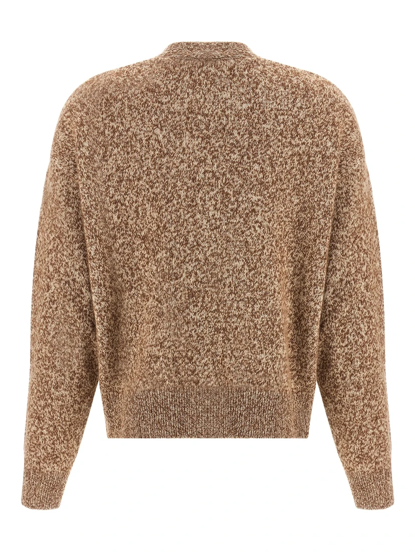 Beige Virgin Wool Cardigan