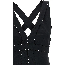 Black Acetate Short Dress