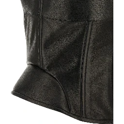 Black Lamb Leather Tank Tops