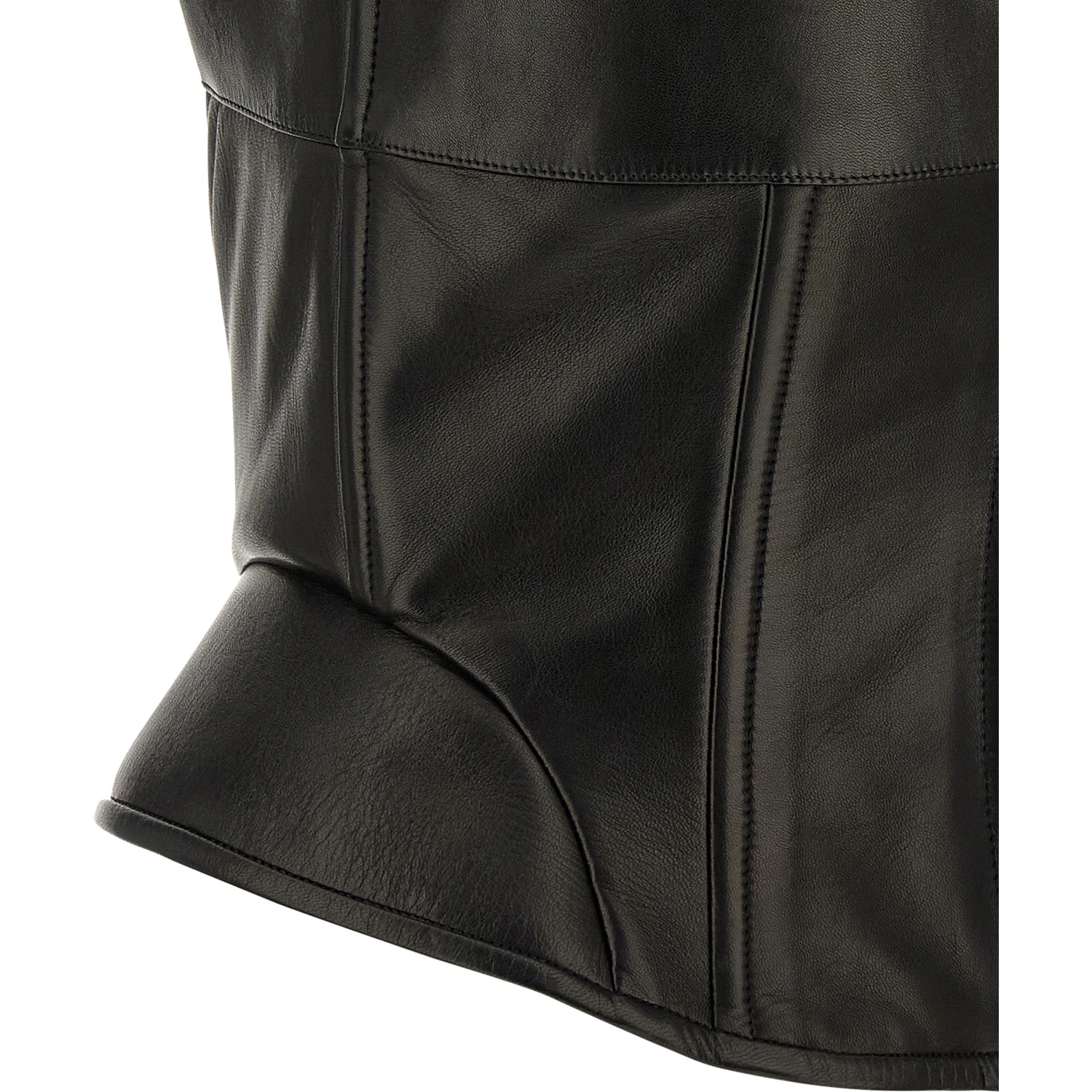 Black Lamb Leather Tank Tops