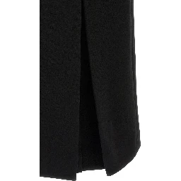Black Viscose Midi Dress