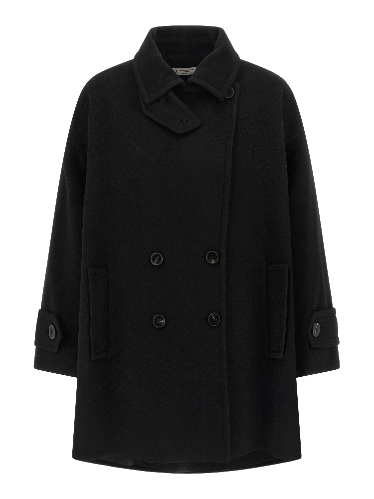 Black Virgin Wool Coat