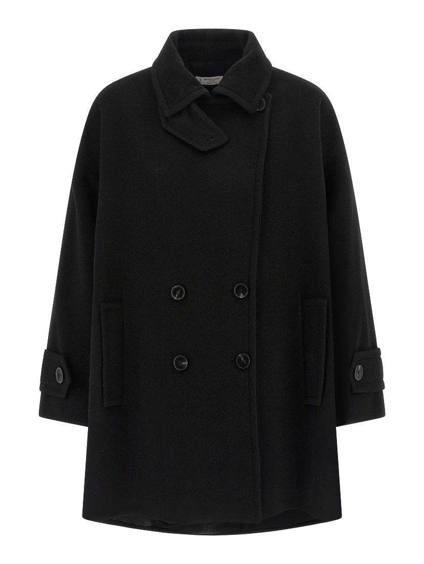 Black Virgin Wool Coat