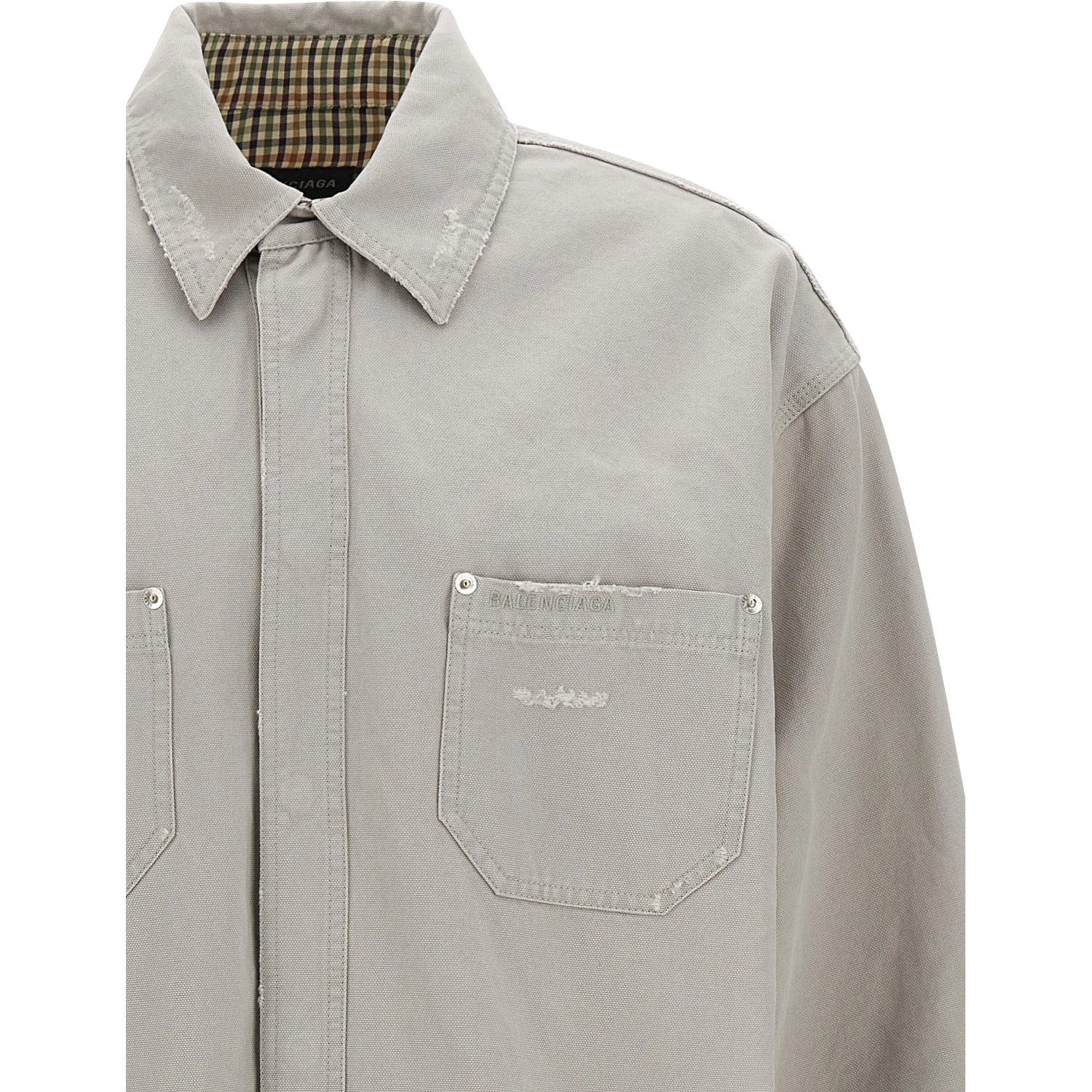Gray Cotton Blouse