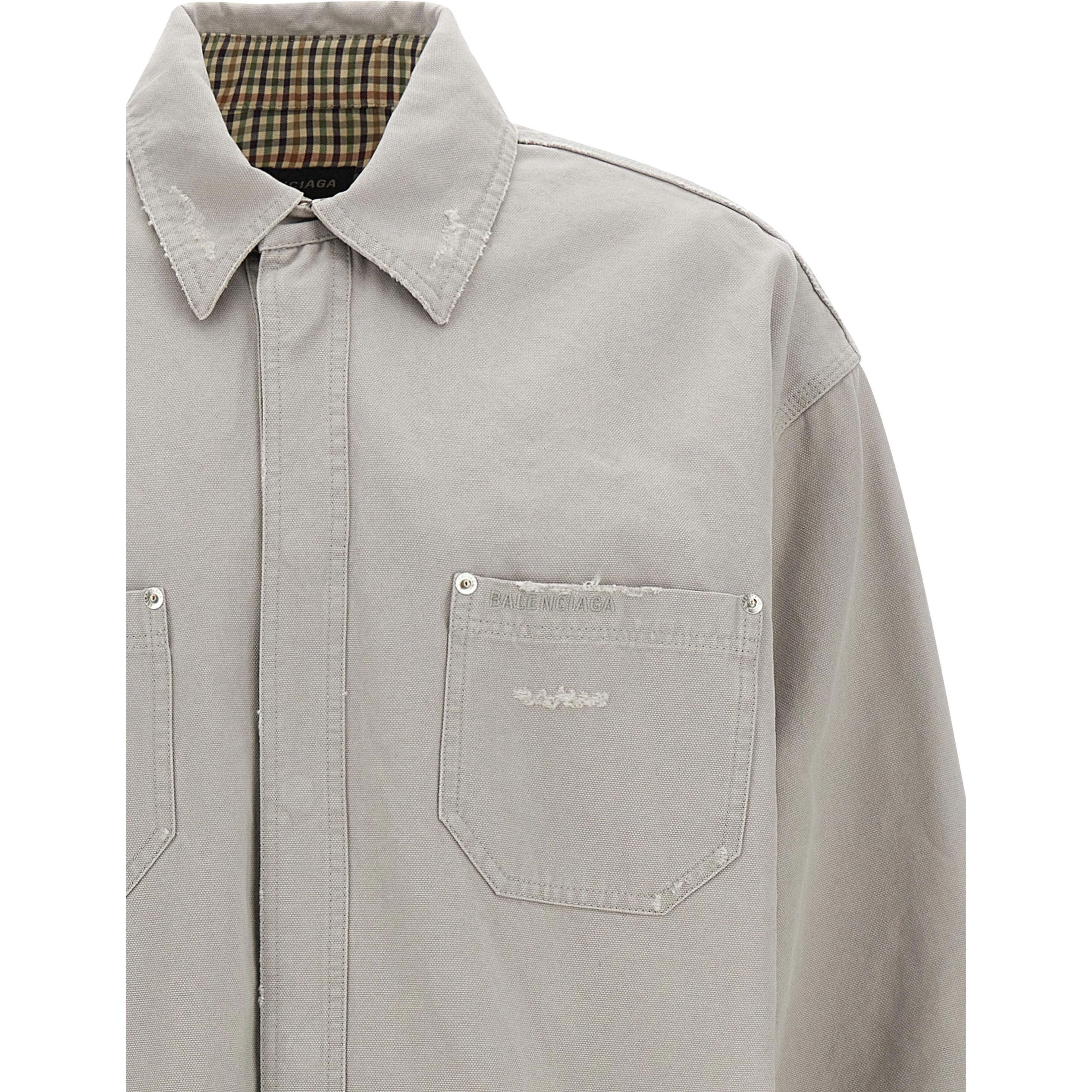 Gray Cotton Blouse