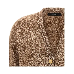 Beige Virgin Wool Cardigan