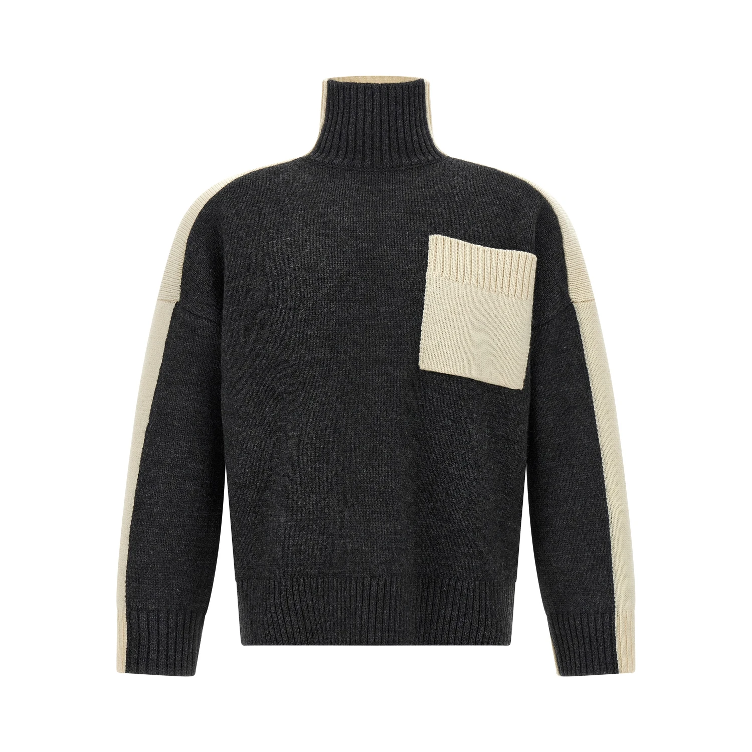Gray Elastane Cardigan