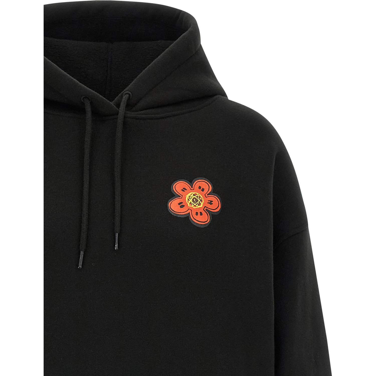Black Cotton Hoodie
