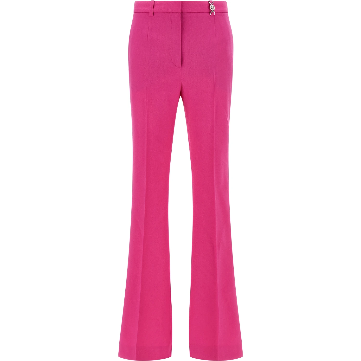 Fuchsia Virgin Wool Flared Pants