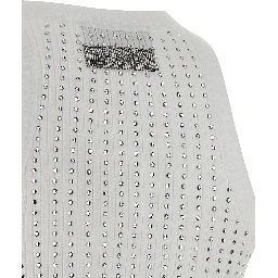 White Cotton Sleeveles T-Shirt