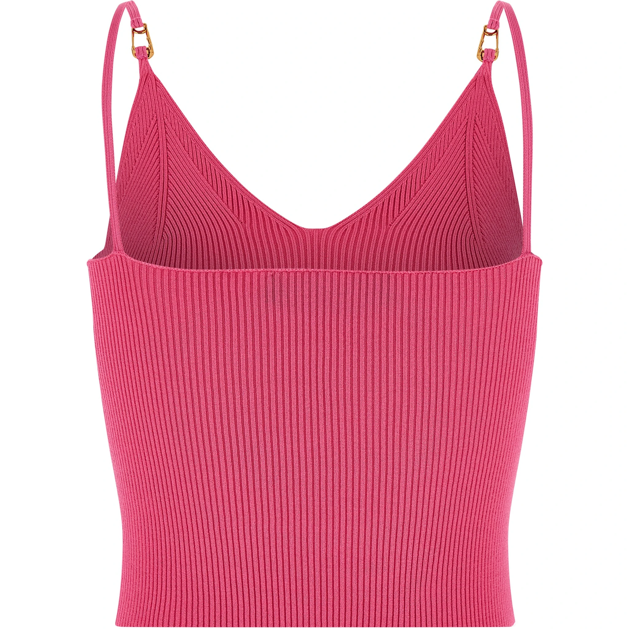 Fuchsia Viscose Sleeveles T-Shirt