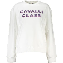 Bianco Cotton Women Sweatshirt